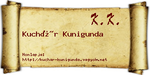 Kuchár Kunigunda névjegykártya